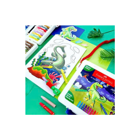 Bút Sáp Dầu Lục Giác, 48 Màu - Dinosaur